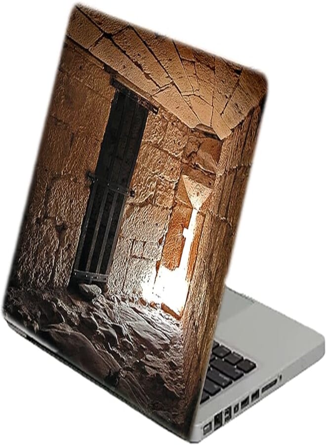 TAT Stains Liquid Texture Printed Laptop Sticker Multicolour-15.6 inch-4994